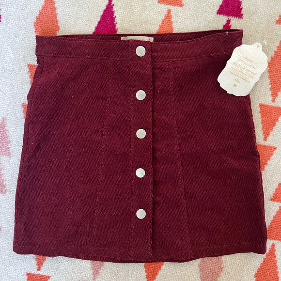 Altar’d State Burgundy skirt - Picture 1 of 6